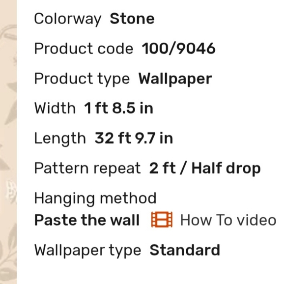 Cole & Son Wallpaper Anthropologie Single Roll Egerton Pattern 63/8052 Batch BB1 - Picture 14 of 14